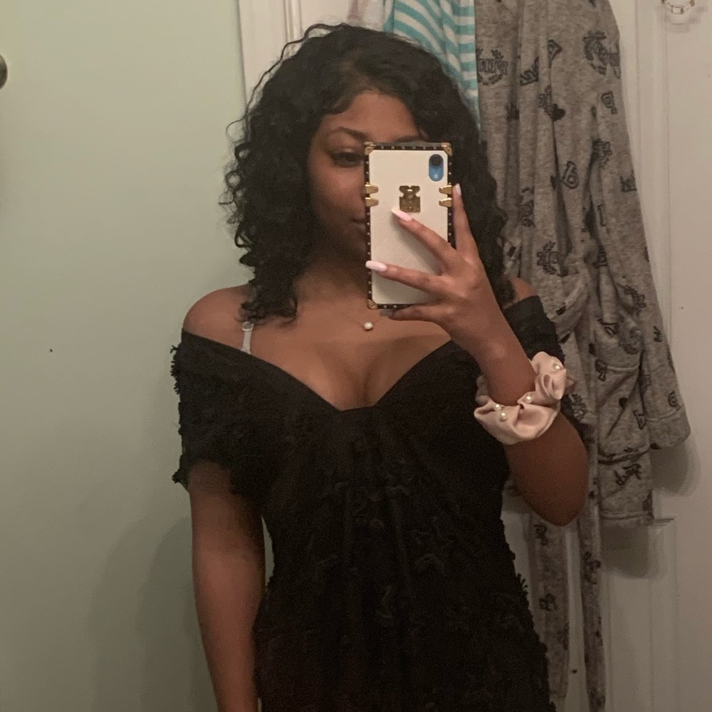 Black Ruffle Dress NWT